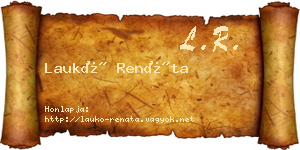 Laukó Renáta névjegykártya